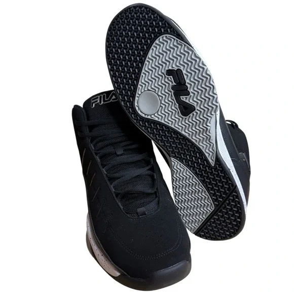 Fila Men's Afar Basketball Black & White Athletic Shoes Size 14 - Picture 8 of 10